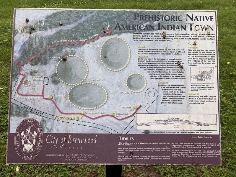 Prehistoric Native American Indian Town Marker image. Click for full size.