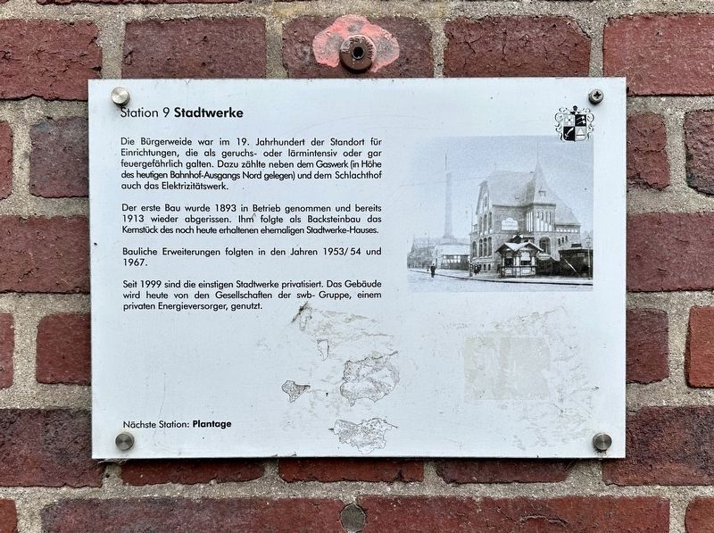 Stadtwerke / Municipal Utilities Marker image. Click for full size.