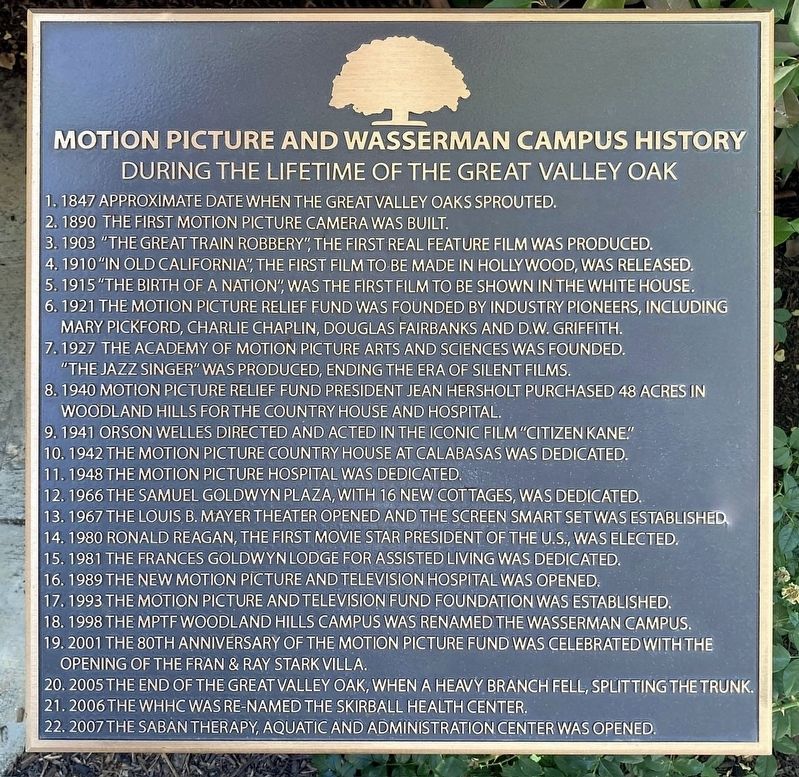 Motion Picture History Marker. Click for full size. Motion Picture History Marker image. Click for full size.