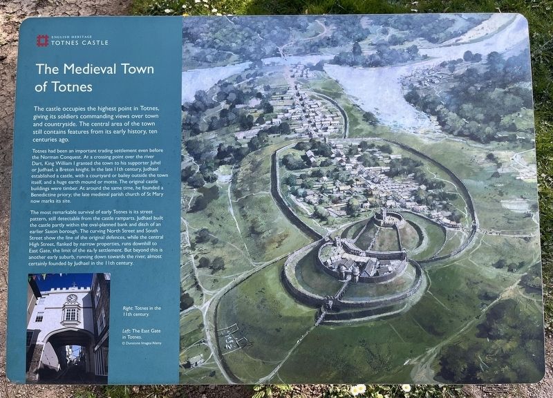 The Medieval Town of Totnes Marker. Click for full size. The Medieval Town of Totnes Marker image. Click for full size.