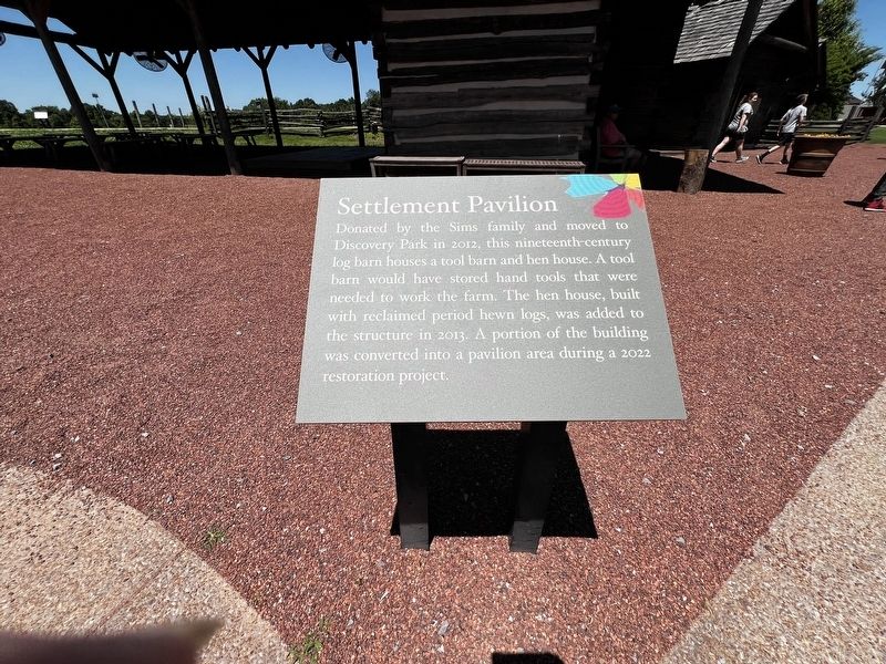 Settlement Pavilion Marker image. Click for full size.