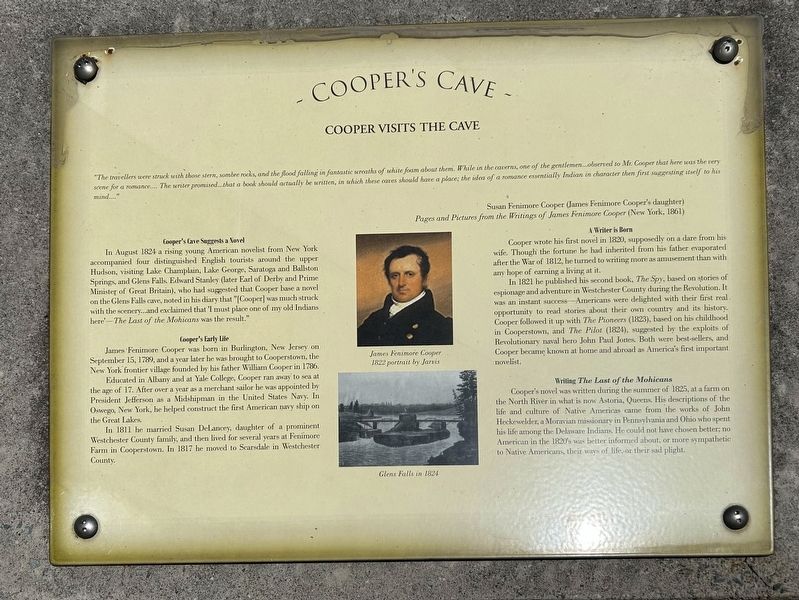 Cooper�s Cave Marker image. Click for full size.
