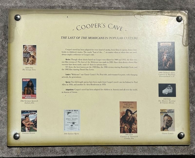 Cooper’s Cave Marker. Click for full size. Cooper’s Cave Marker image. Click for full size.
