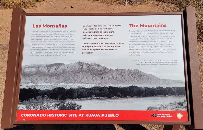 Las Montañas / The Mountains Marker. Click for full size. Las Montañas / The Mountains Marker image. Click for full size.