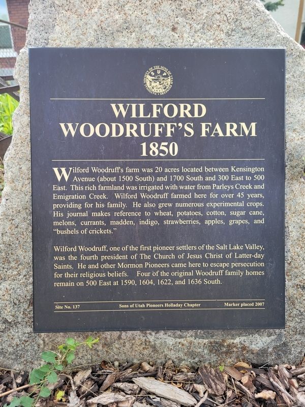 Wilford Woodruff Farm Marker image. Click for full size.