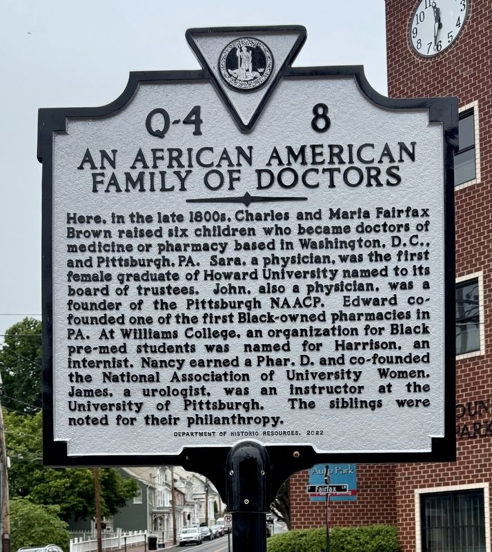 An African American Family of Doctors Marker. Click for full size. An African American Family of Doctors Marker image. Click for full size.