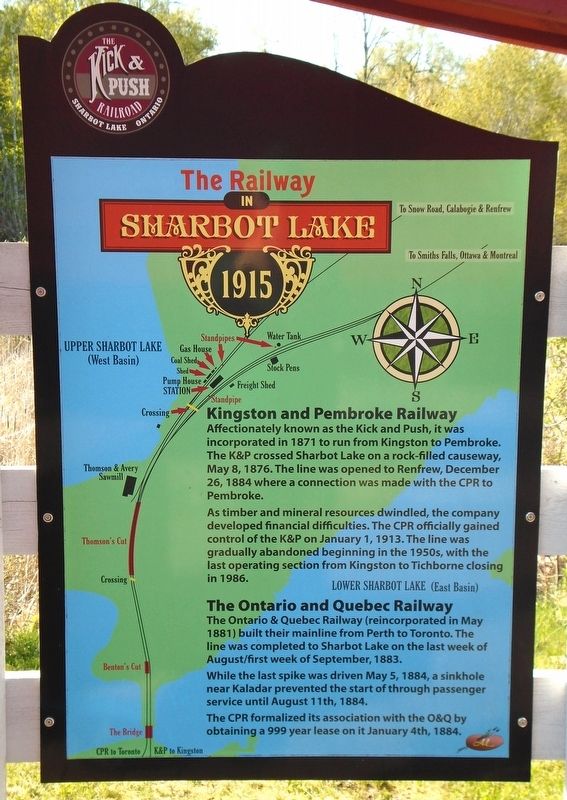 The Railway in Sharbot Lake Marker image. Click for full size.