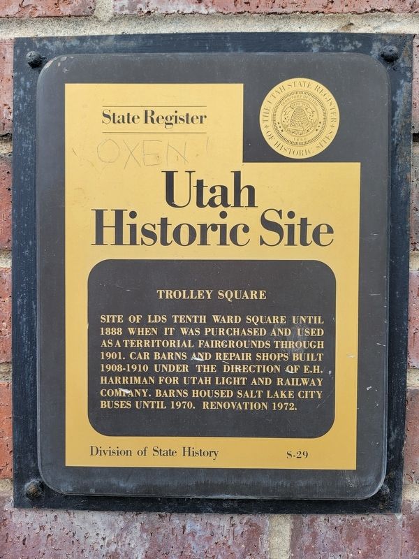 Trolley Square Marker. Click for full size. Trolley Square Marker image. Click for full size.