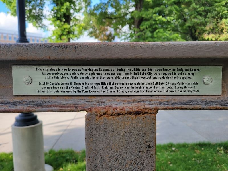 Central Overland Trail - Washington Square Marker Side 2. Click for full size. Central Overland Trail - Washington Square Marker Side 2 image. Click for full size.