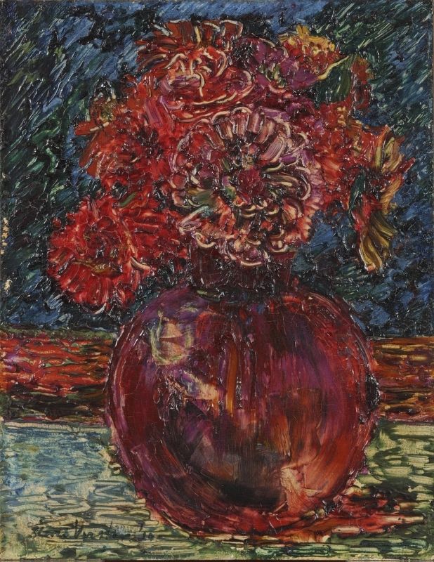 Zinnias in a Vase image. Click for full size.