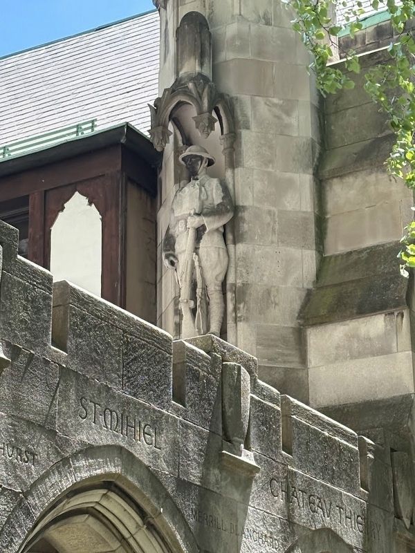 The Battle Cloister's doughboy statue. Click for full size. The Battle Cloister's doughboy statue image. Click for full size.