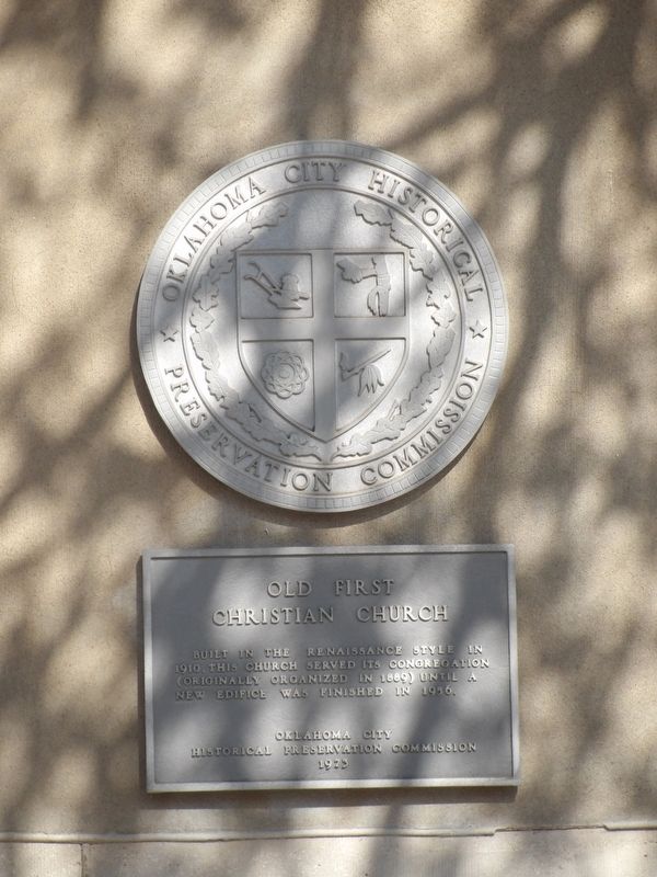 Old First Christian Church Marker image. Click for full size.