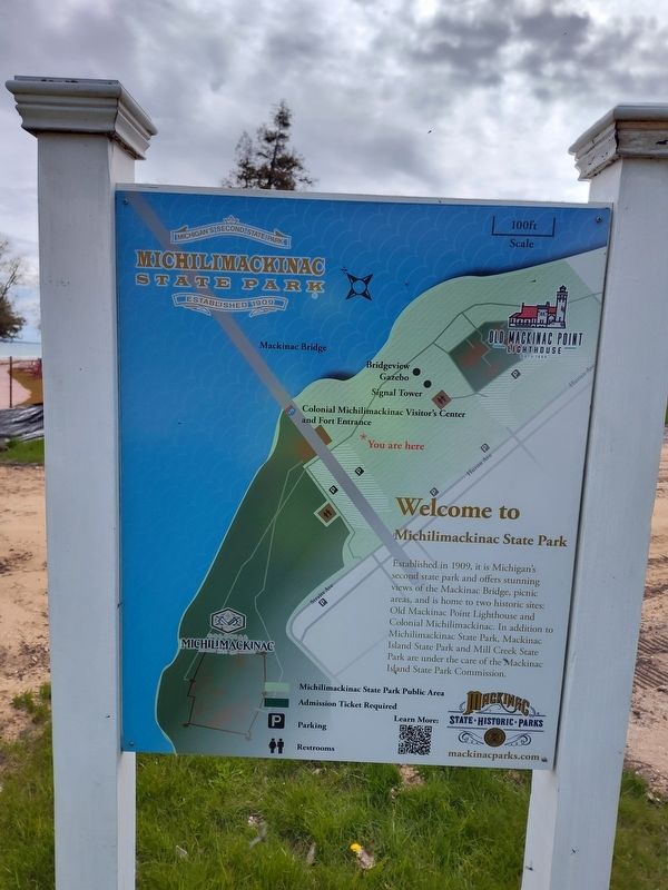 Michilimackinac State Park Marker. Click for full size. Michilimackinac State Park Marker image. Click for full size.