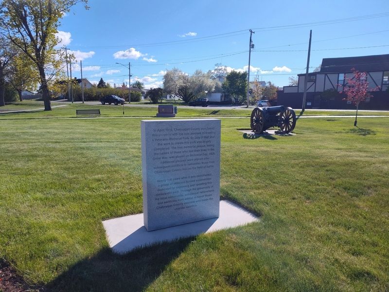 Veterans Memorial Park Marker. Click for full size. Veterans Memorial Park Marker image. Click for full size.