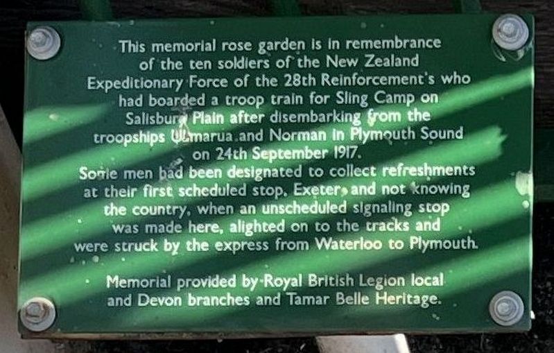 Accident at Bere Ferrers Station Marker image. Click for full size.