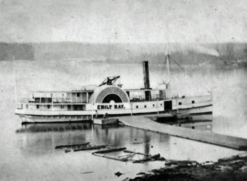 Marker detail: Steamer Emily May docked at Barrie. Click for full size. Marker detail: Steamer Emily May docked at Barrie image. Click for full size.