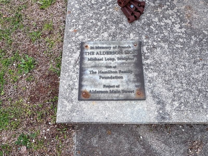 Alderson Lion Marker. Click for full size. Alderson Lion Marker image. Click for full size.