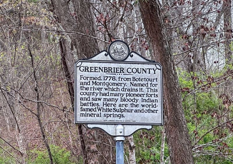 Greenbrier County / Summers County Marker. Click for full size. Greenbrier County / Summers County Marker image. Click for full size.