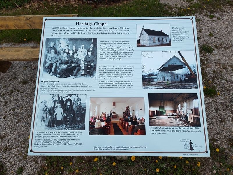 Heritage Chapel Marker image. Click for full size.