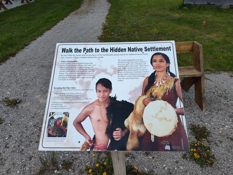 Walk the Path to the Hidden Native Settlement Marker image. Click for full size.