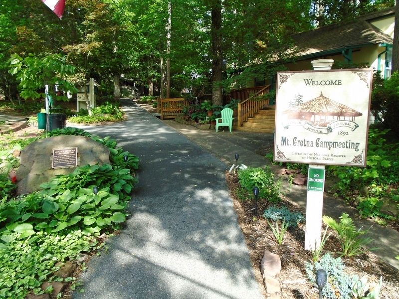Mount Gretna Campmeeting Marker. Click for full size. Mount Gretna Campmeeting Marker image. Click for full size.