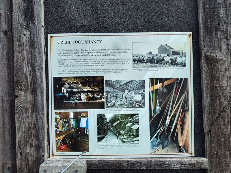 Grebe Tool Shanty Marker. Click for full size. Grebe Tool Shanty Marker image. Click for full size.