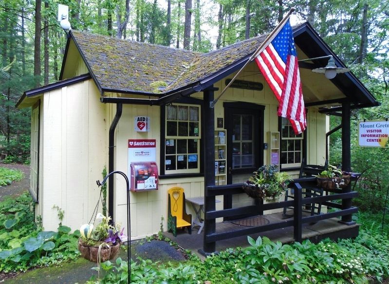Original Post Office and Marker image. Click for full size.