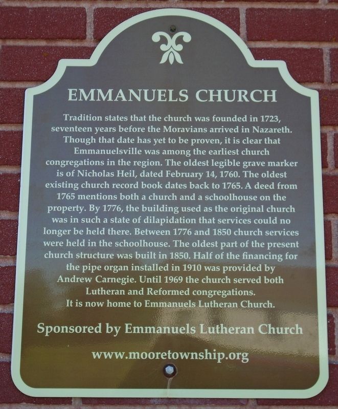 Emanuels Church Marker image. Click for full size.