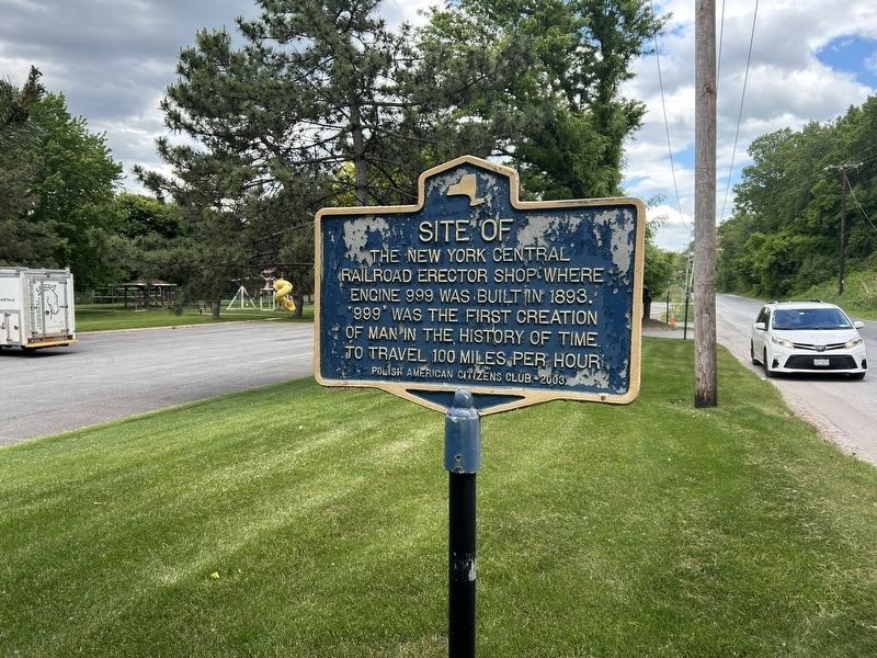 Site of New York Central Railroad Erector Shop Marker image. Click for full size.