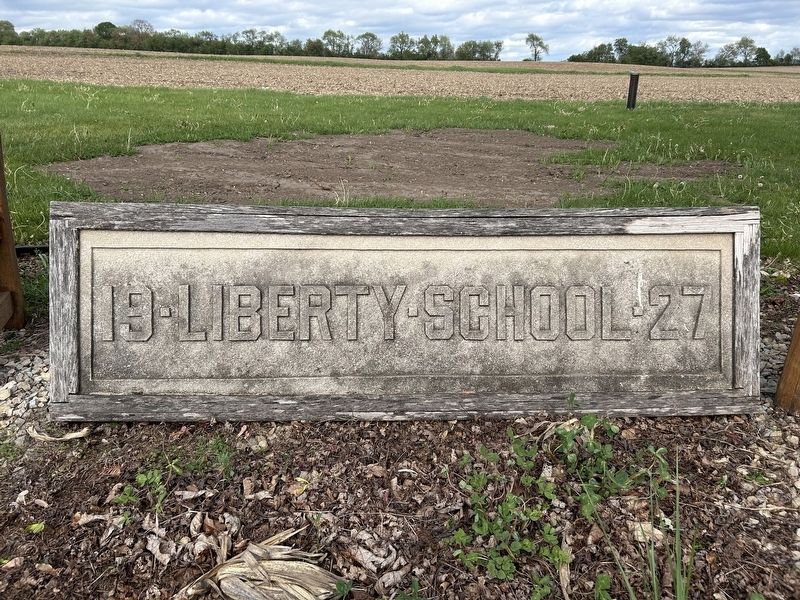 Liberty School Cornerstone image. Click for full size.