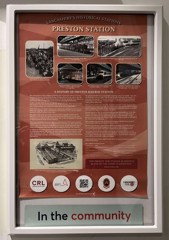 Preston Station Marker. Click for full size. Preston Station Marker image. Click for full size.