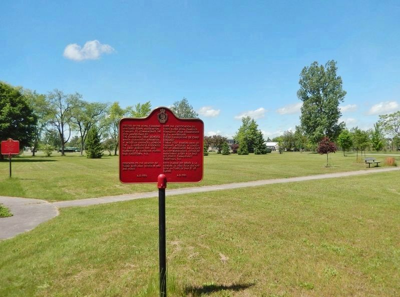 Canadian Tank School 50th Anniversary Marker. Click for full size. Canadian Tank School 50th Anniversary Marker image. Click for full size.