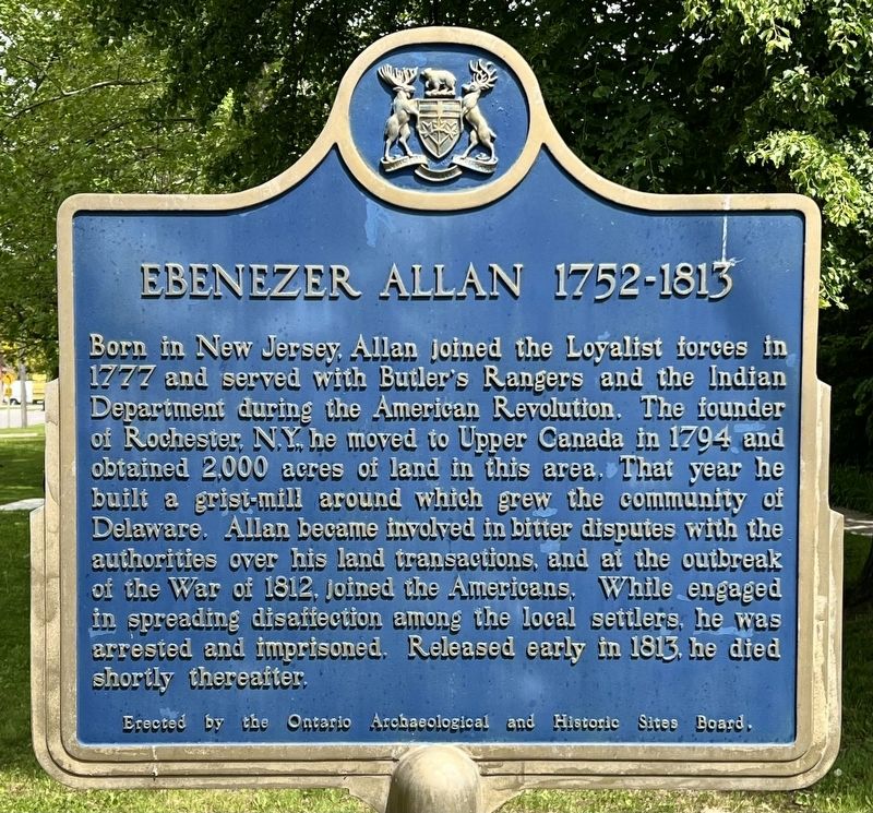 Ebenezer Allan 1752-1813 Marker image. Click for full size.