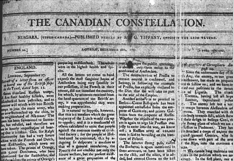 Issue of the Canadian Constellation, Dec. 28th, 1799 image. Click for full size.