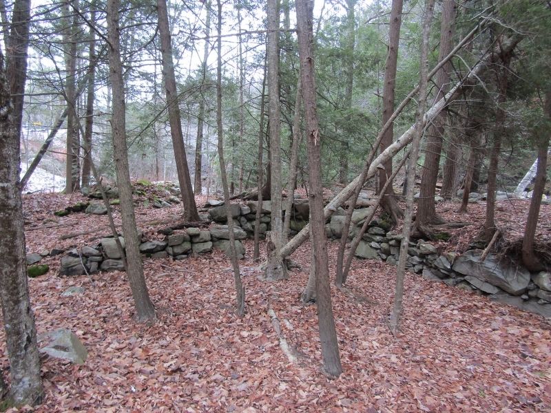 Likely remains of East Middlebury Iron Works. Click for full size. Likely remains of East Middlebury Iron Works image. Click for full size.