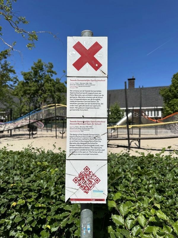 Tweede Gemeentelijke Openluchtschool (Second Municipal Open Air School) Marker image. Click for full size.