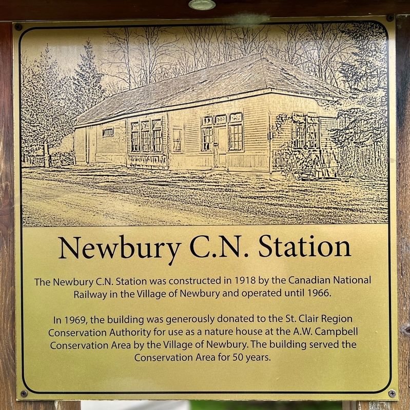 Newbury C.N. Station Marker. Click for full size. Newbury C.N. Station Marker image. Click for full size.
