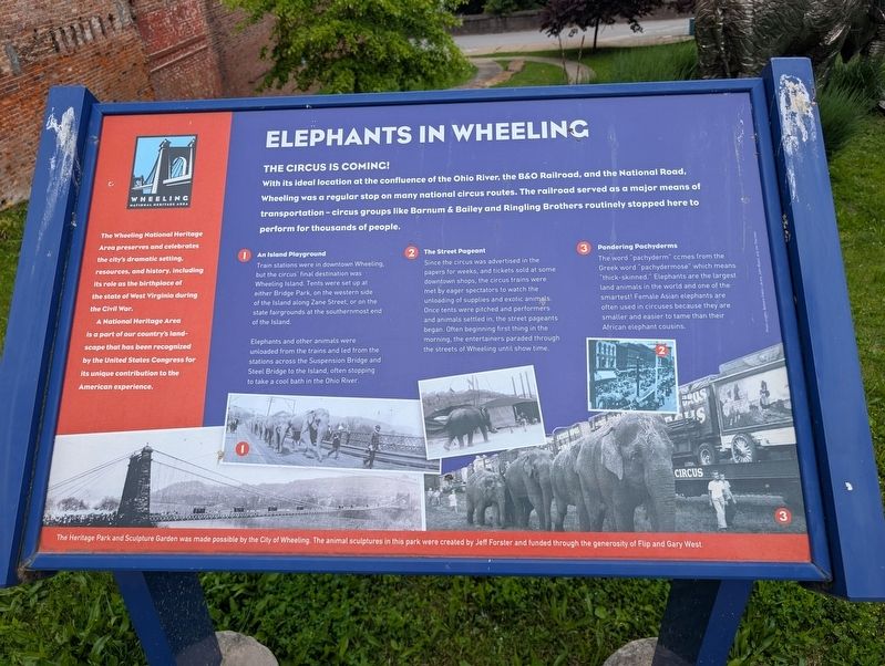 Elephants in Wheeling Marker image. Click for full size.