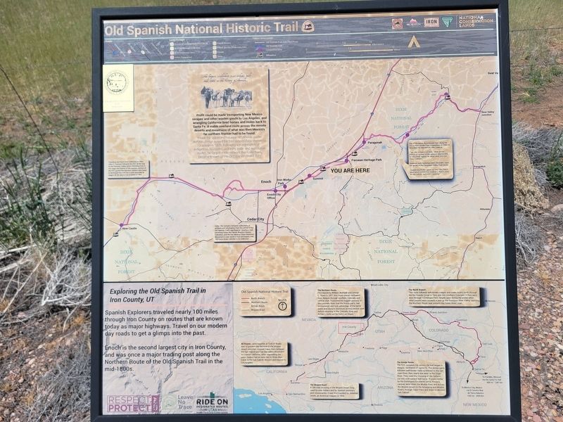 Old Spanish National Historic Trail Marker. Click for full size. Old Spanish National Historic Trail Marker image. Click for full size.