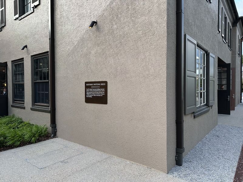 Historic Potting Shed Marker - wide view. Click for full size. Historic Potting Shed Marker - wide view image. Click for full size.