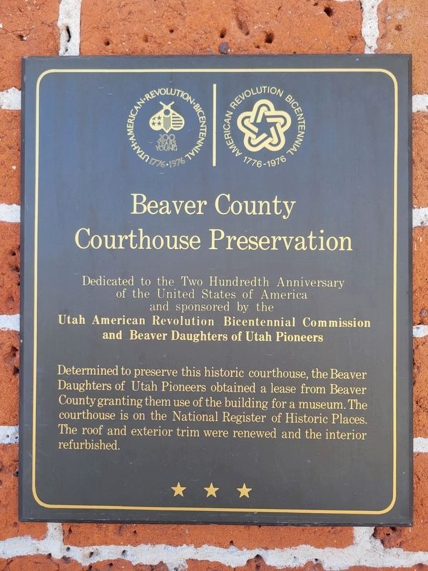 Beaver County Courthouse Preservation Marker image. Click for full size.
