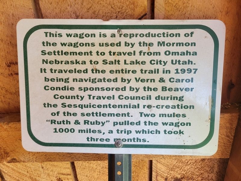 Wagon Reproduction Marker image. Click for full size.