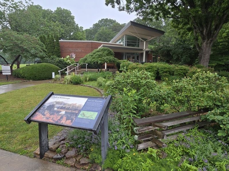 Clash at Kennesaw Marker at the Kennesaw Mountain National Battlefield Park Visitor's Center image. Click for full size.