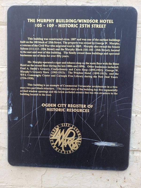 The Murphy Building/Windsor Hotel Marker image. Click for full size.