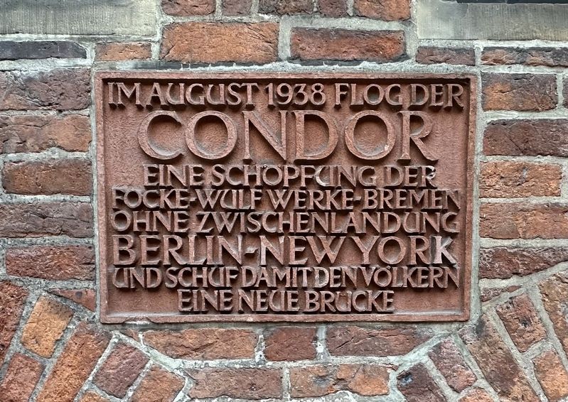 Condor Rekordflug / Condor Record Flight Marker image. Click for full size.