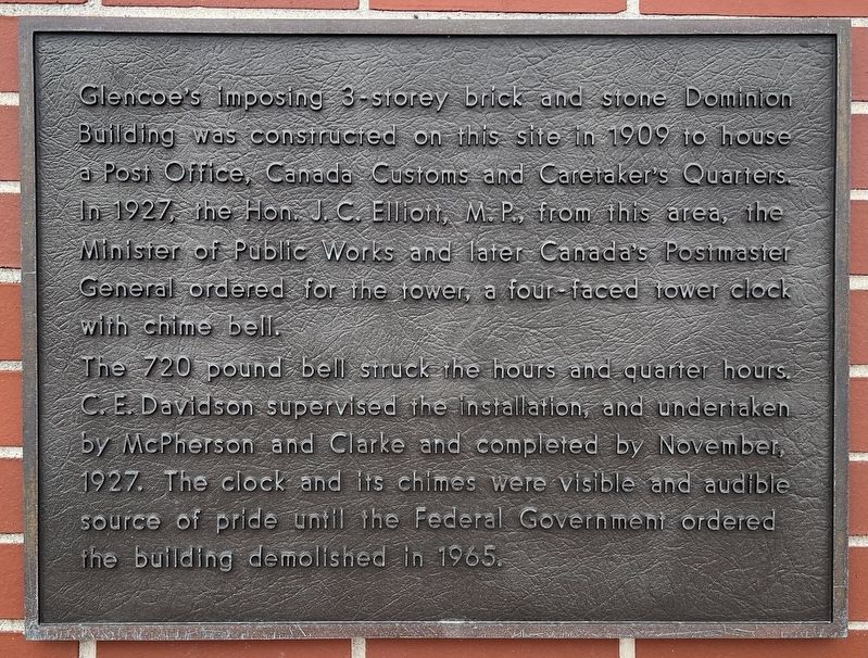 Glencoe Dominion Building Marker image. Click for full size.