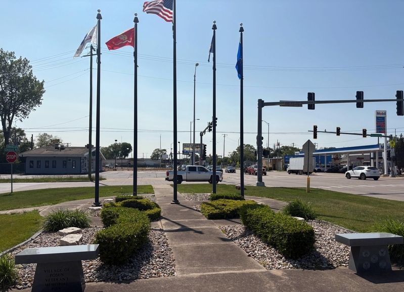 Village of Posen Veterans Memorial Marker image. Click for full size.