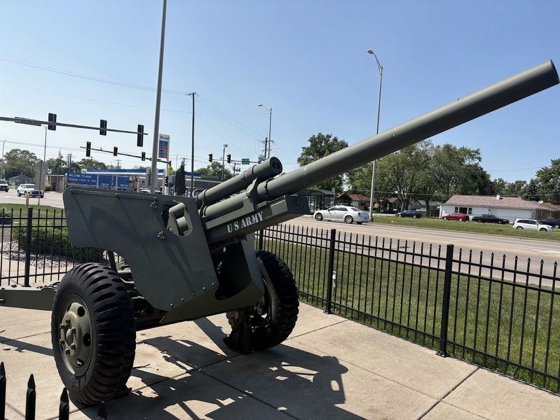 M-5 anti-tank gun at Village of Posen Veterans Memorial image. Click for full size.