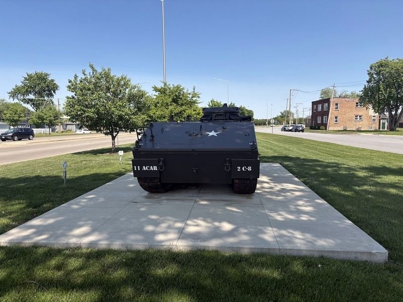 Tank at Village of Posen Veterans Memorial image. Click for full size.