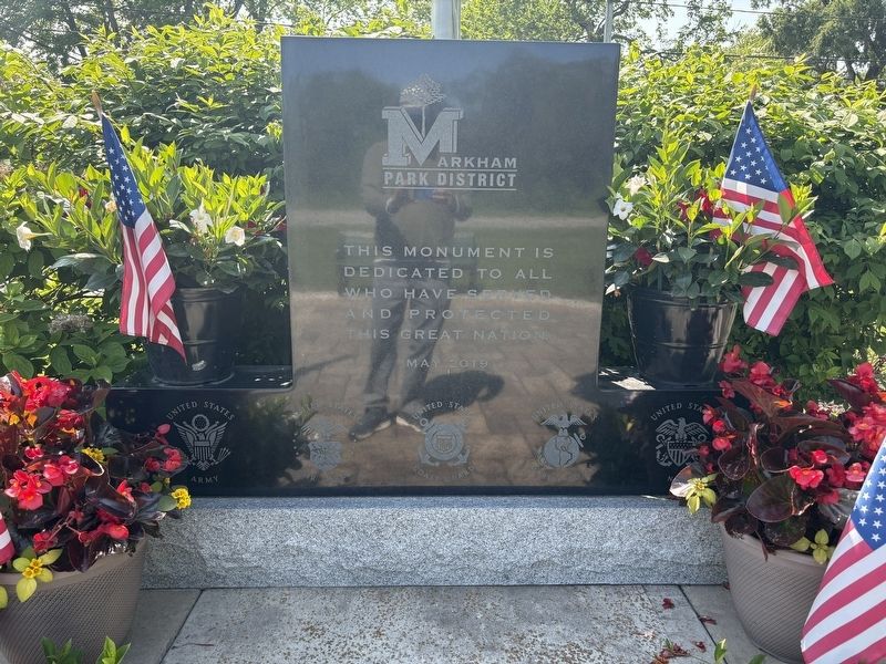 Markham Veterans Memorial Marker. Click for full size. Markham Veterans Memorial Marker image. Click for full size.